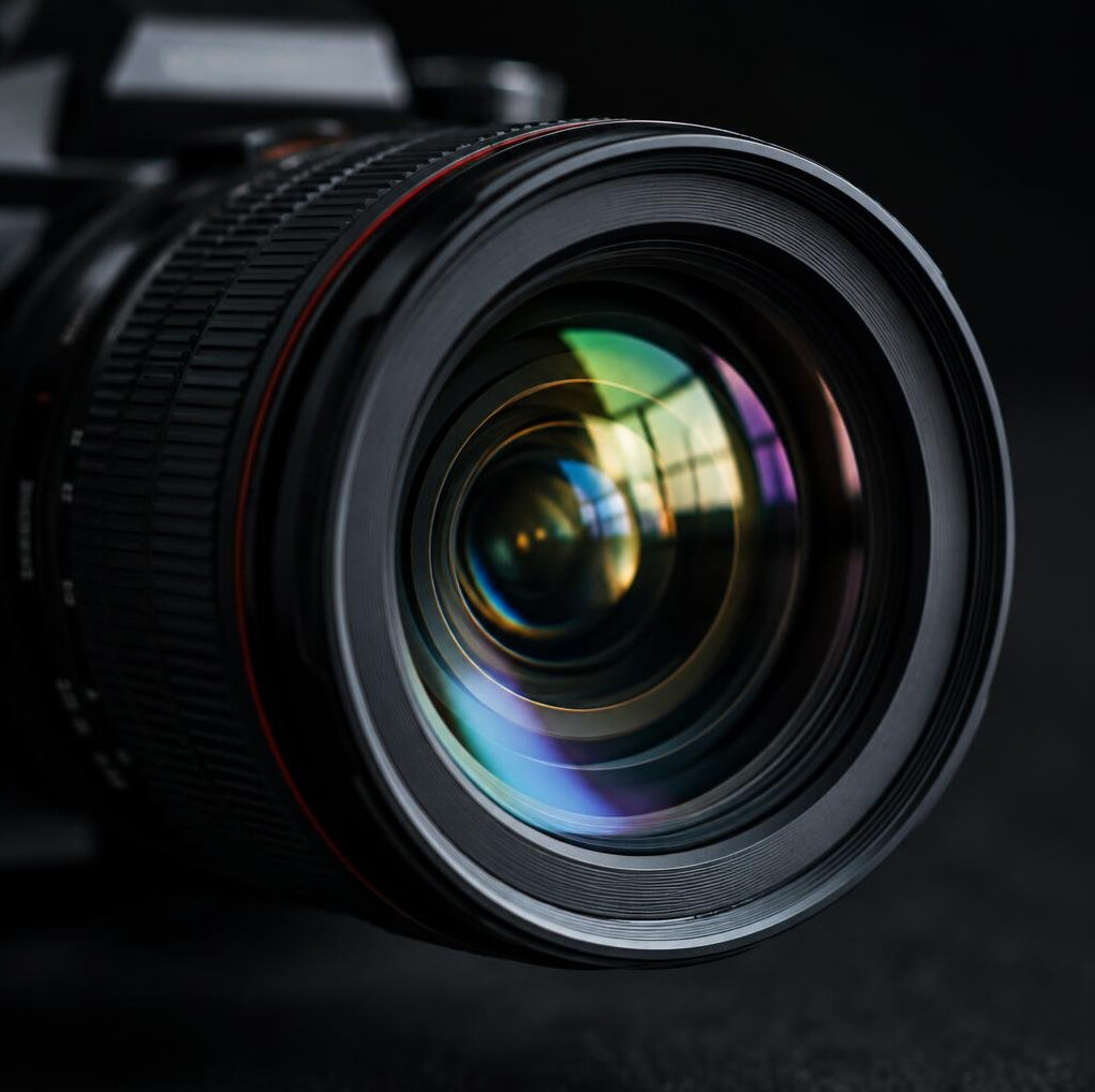 Close-up of a camera lens